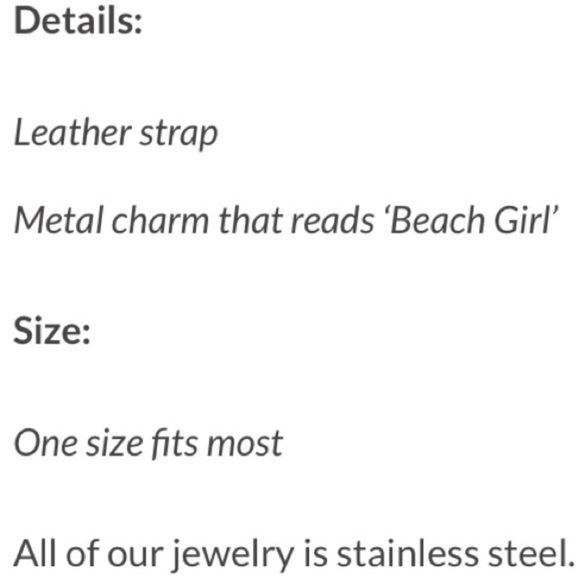 🏖️ BOHO BROWN LEATHER BRACELET WITH STAINLESS STEEL SLIDE ENGRAVED “BEACH GIRL” - Picture 4 of 10